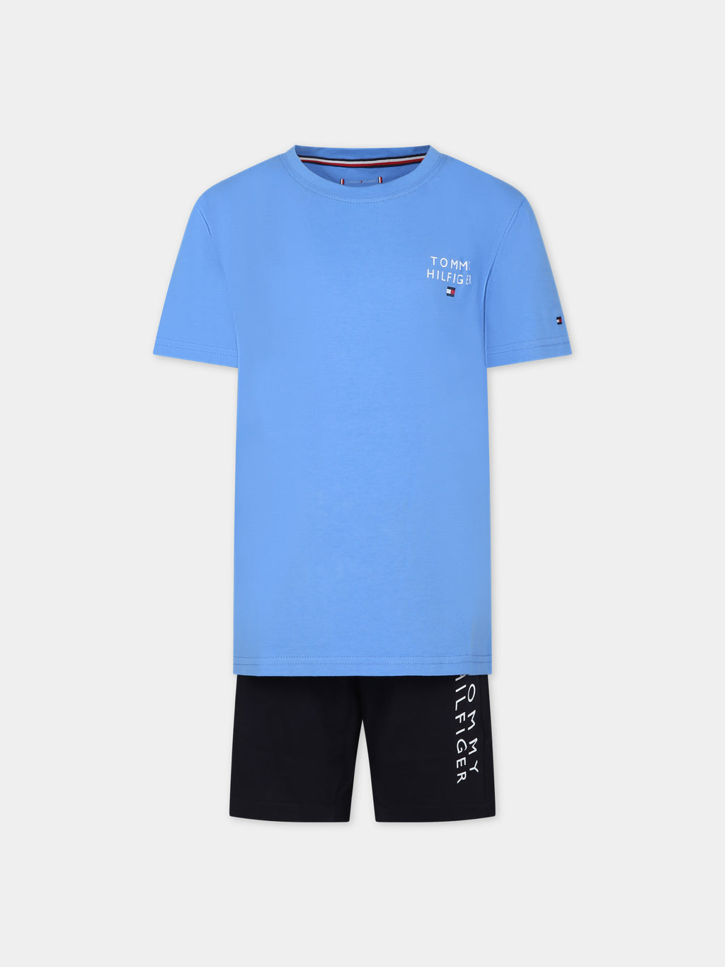 Multicolor pajamas for boy with logo